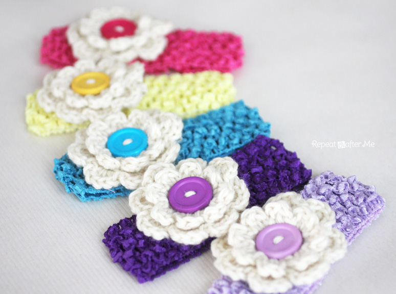 Crochet Hair Clips - Repeat Crafter Me